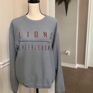 Varsity Spirit gray sweatshirt with Lions Cheerleading on front Size XS